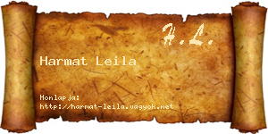 Harmat Leila névjegykártya